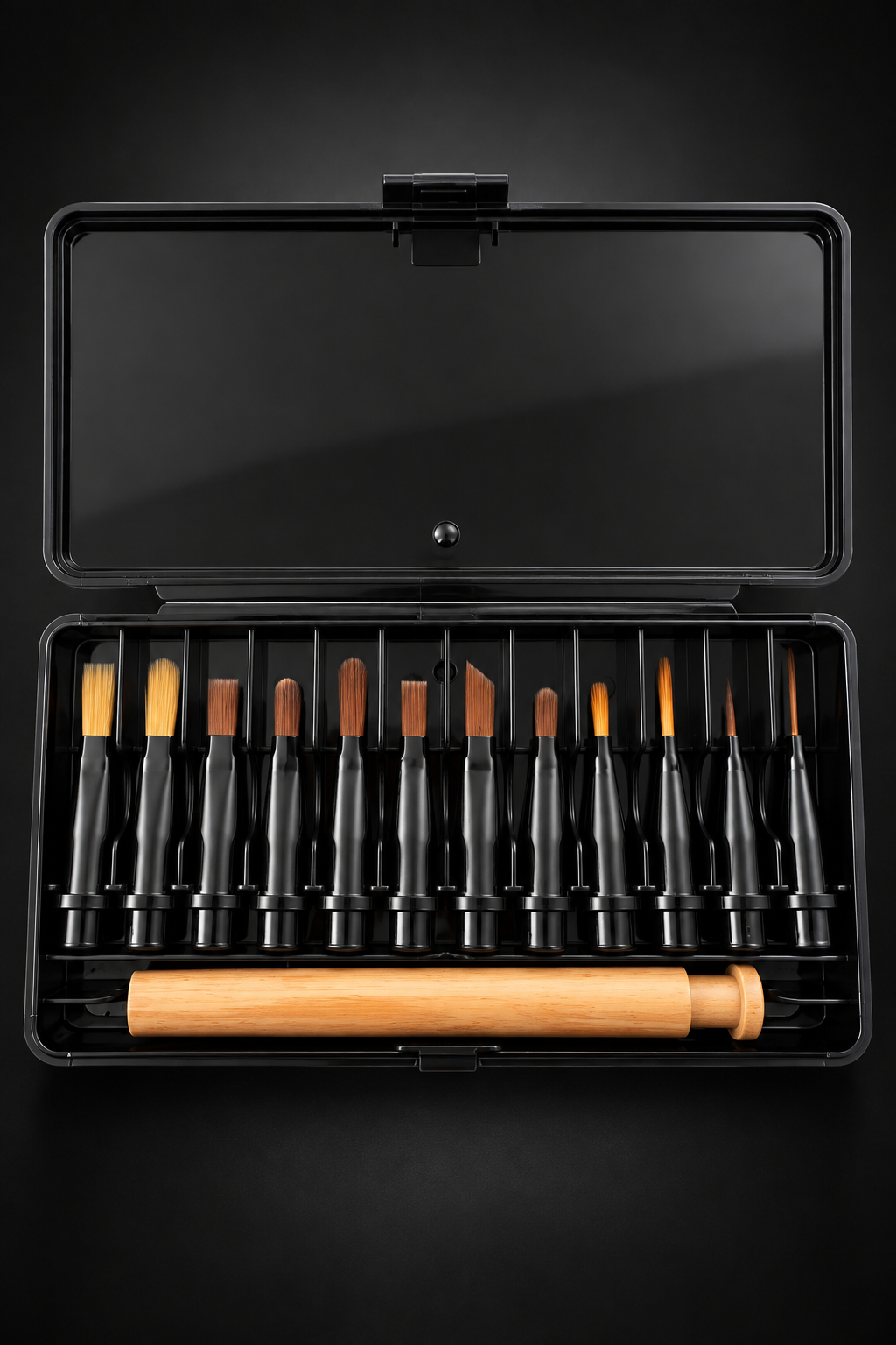 Nail Art Brush 12-pc Set – Black