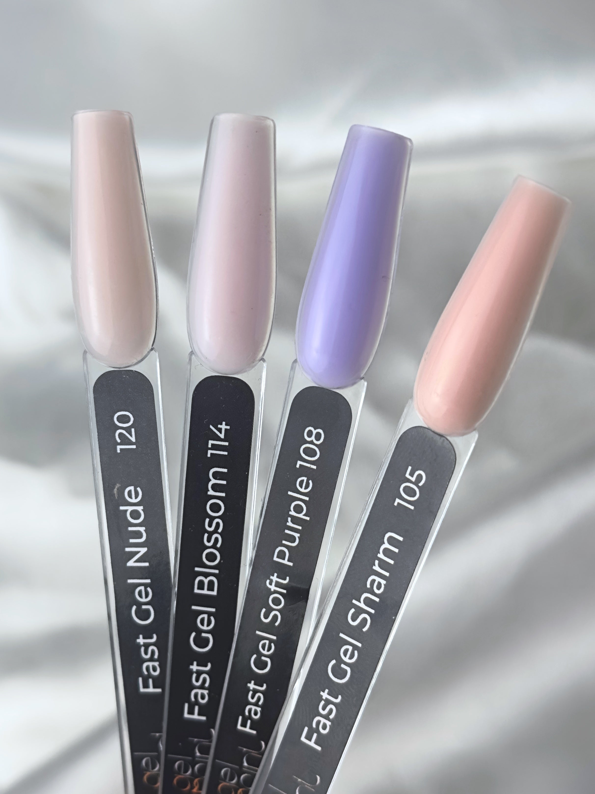 Fast Gel 108 "Soft purple" Gel Point Builder Gel, Fast 5 Sec Cure UV/LED Hard Gel for Nail Extension, liquid, Strong Self-Leveling, No Lifting, No Cracks,