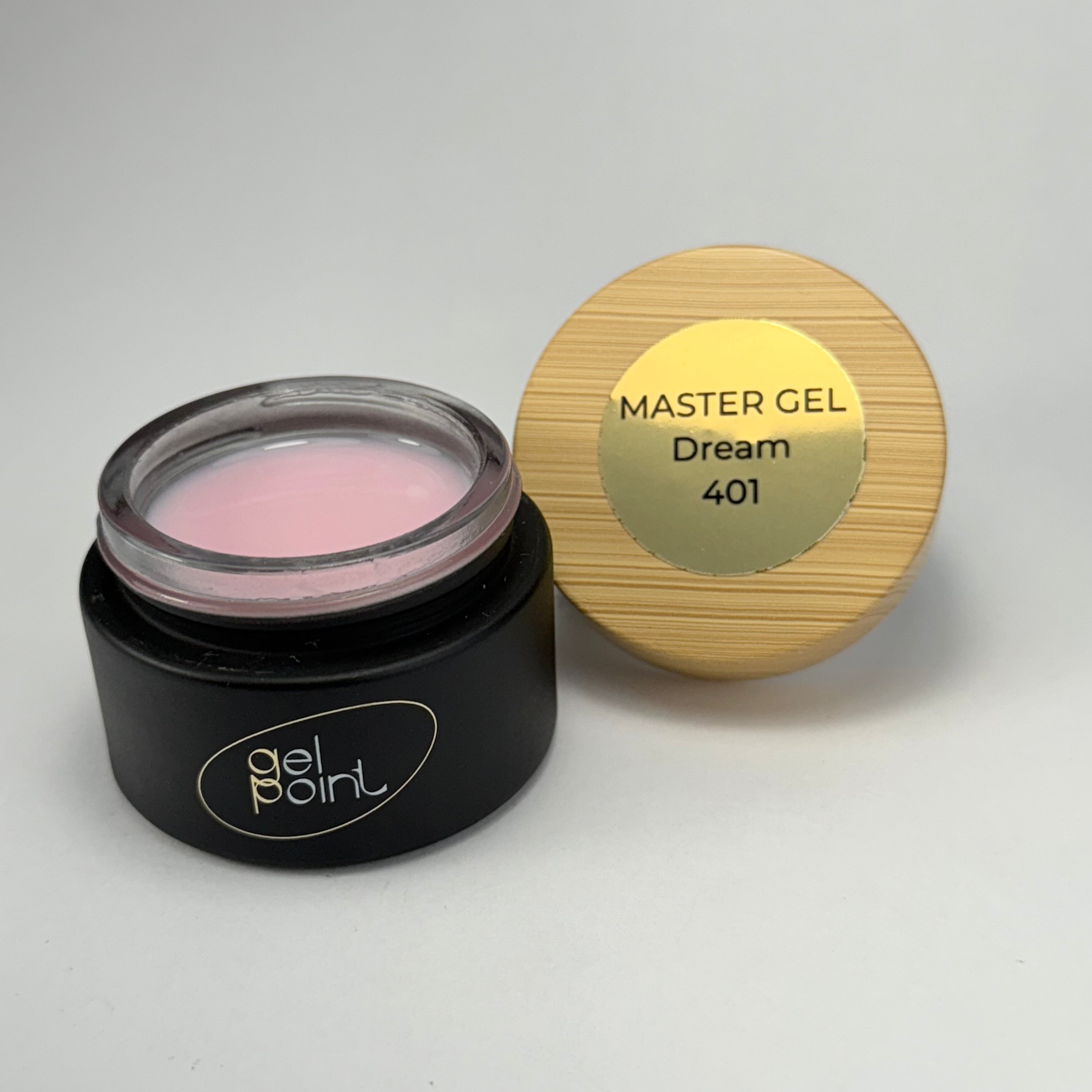 Master Gel 401 “Dream” Gel Point Builder Gel, Fast 5 Sec Cure UV/LED Hard Gel for Nail Extension, liquid, Strong Self-Leveling, No Lifting, No Cracks,