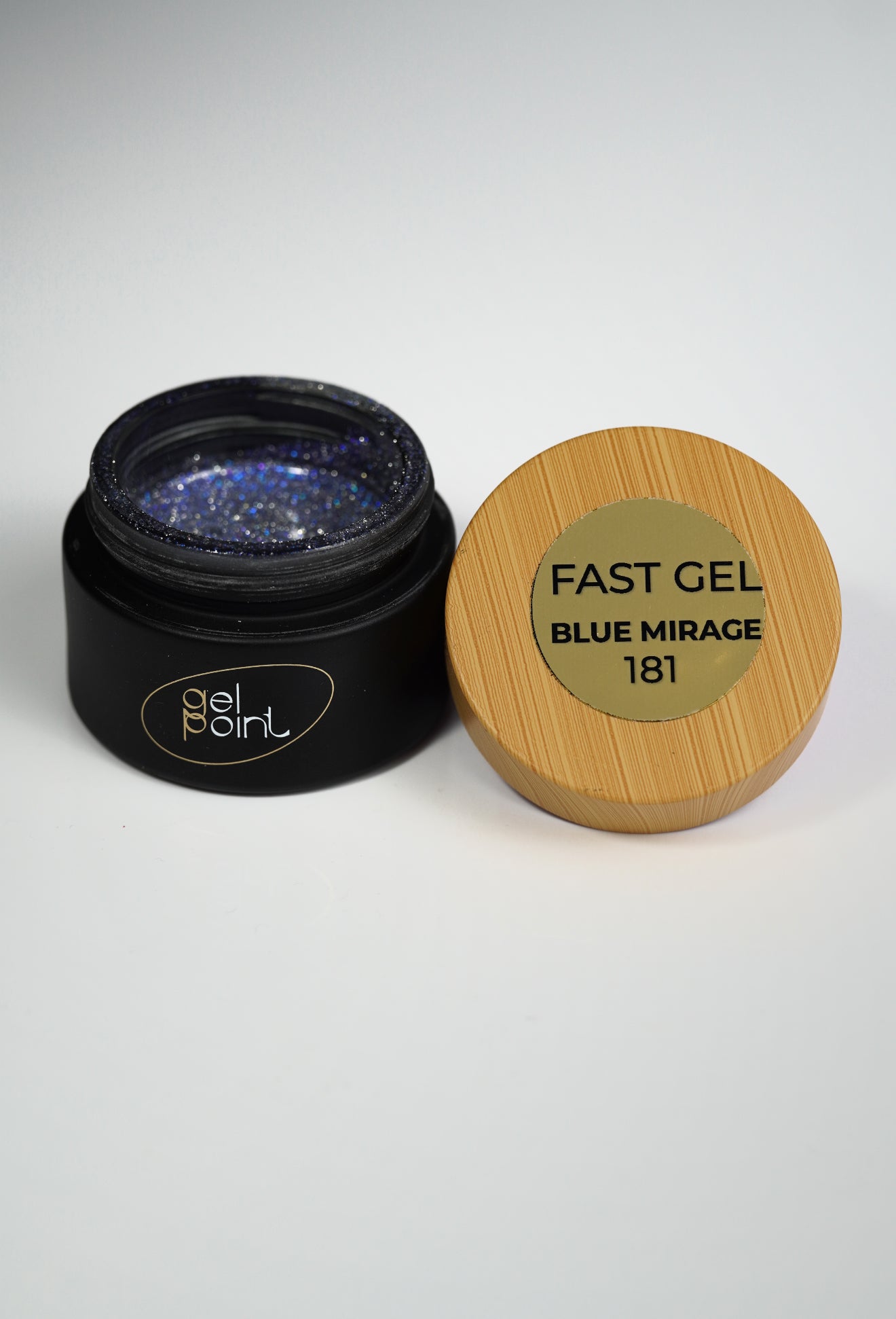Fast Gel 181 "Blue Mirage" Gel Point Builder Gel, Fast 5 Sec Cure UV/LED Hard Gel for Nail Extension, liquid, Strong Self-Leveling, No Lifting, No Cracks,