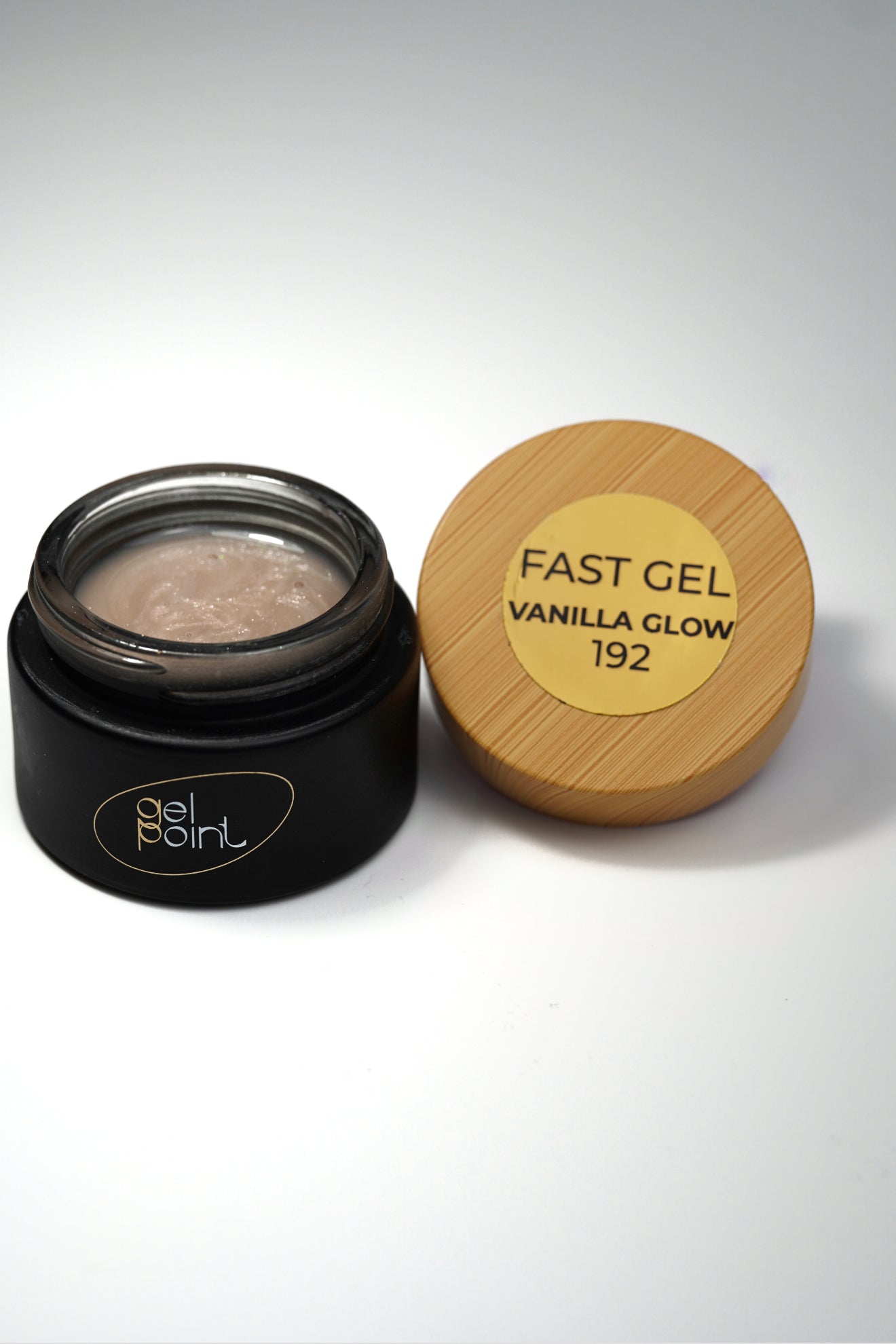 Fast Gel 192 "Vanilla Glow" Gel Point Builder Gel, Fast 5 Sec Cure UV/LED Hard Gel for Nail Extension, liquid, Strong Self-Leveling, No Lifting, No Cracks,