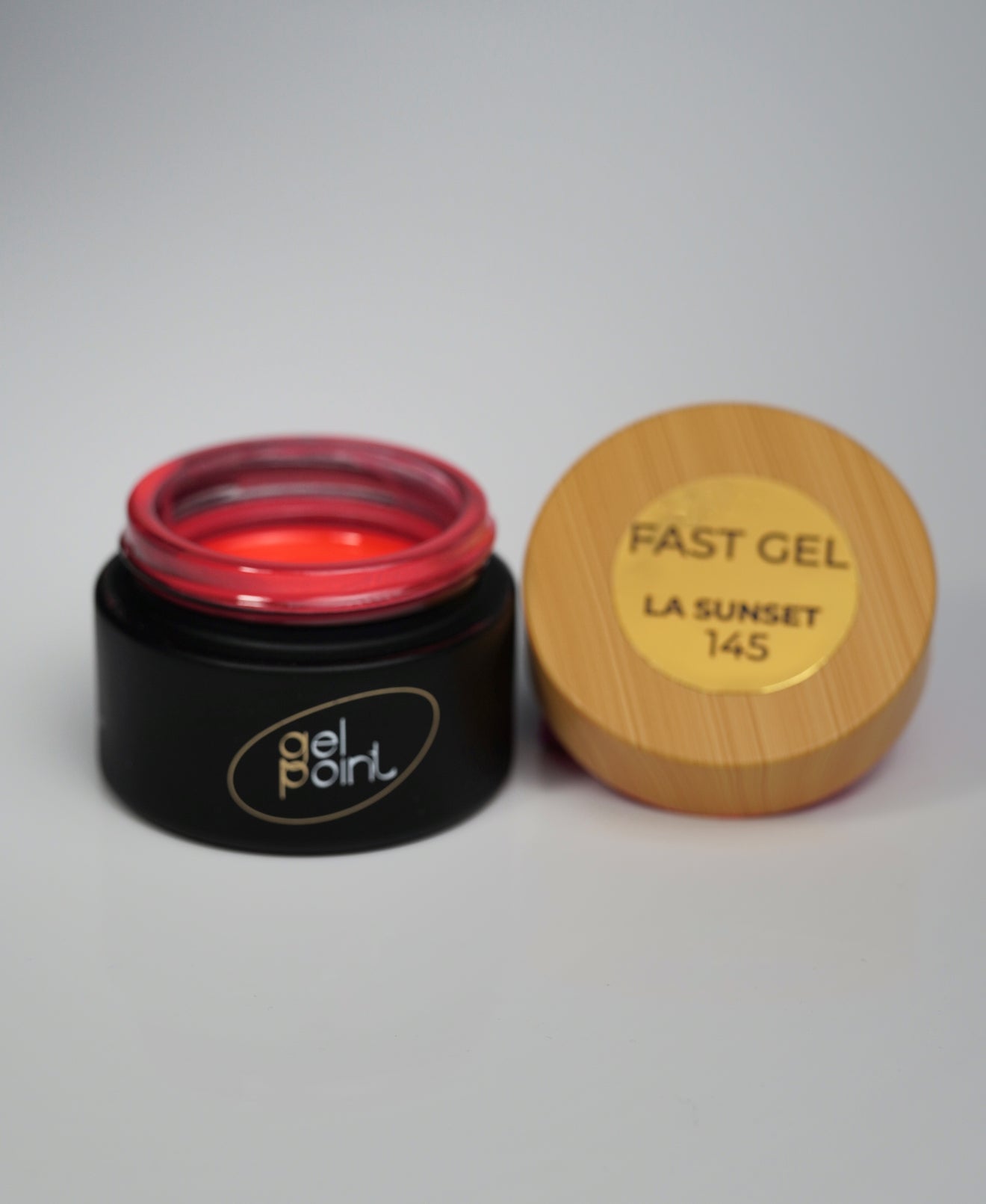 Fast Gel 145 "LA Sunset" Gel Point Builder Gel, Fast 5 Sec Cure UV/LED Hard Gel for Nail Extension, liquid, Strong Self-Leveling, No Lifting, No Cracks,