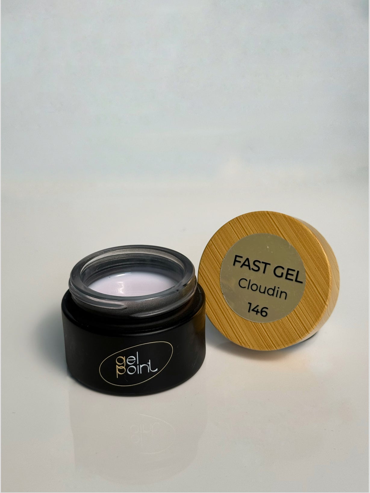 Fast Gel 146 "Cloudin" Gel Point Builder Gel, Fast 5 Sec Cure UV/LED Hard Gel for Nail Extension, liquid, Strong Self-Leveling, No Lifting, No Cracks,