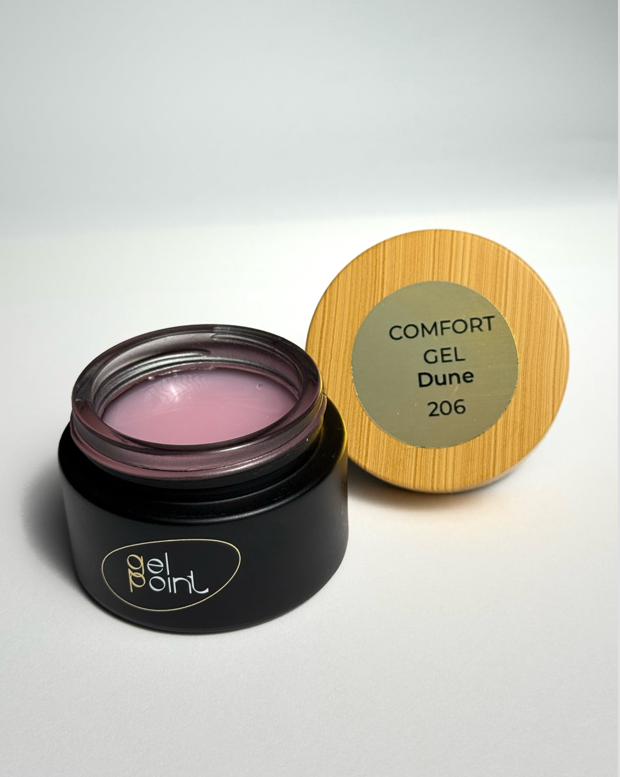 Comfort Gel 206 "Dune" Gel Point Builder Gel, Fast 5 Sec Cure UV/LED Hard Gel for Nail Extension, liquid, Strong Self-Leveling, No Lifting, No Cracks,