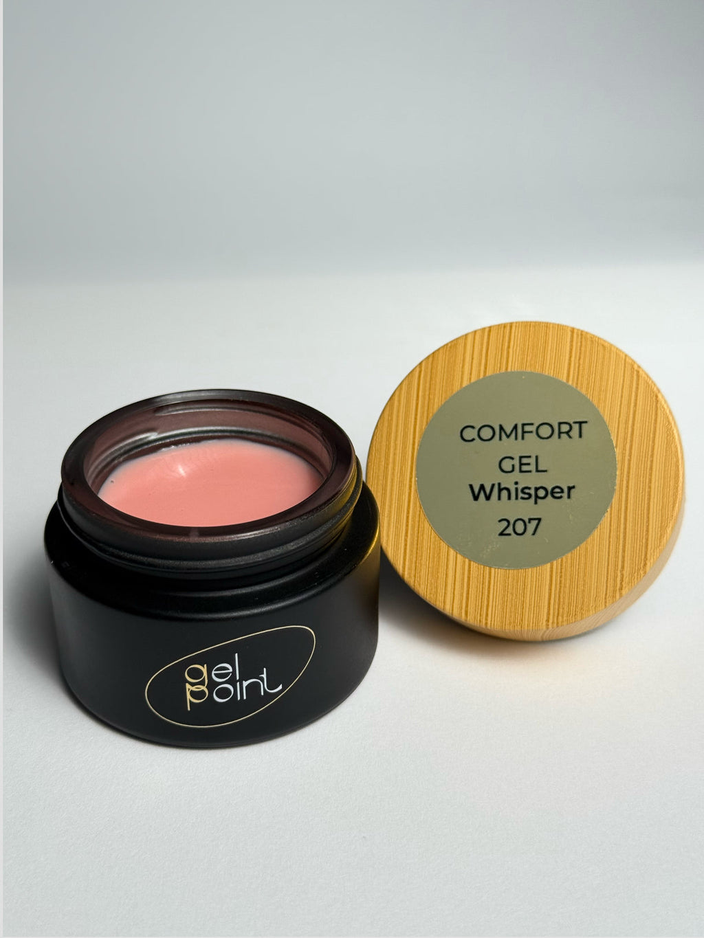 Comfort Gel 207 "Whisper" Gel Point Builder Gel, Fast 5 Sec Cure UV/LED Hard Gel for Nail Extension, liquid, Strong Self-Leveling, No Lifting, No Cracks,