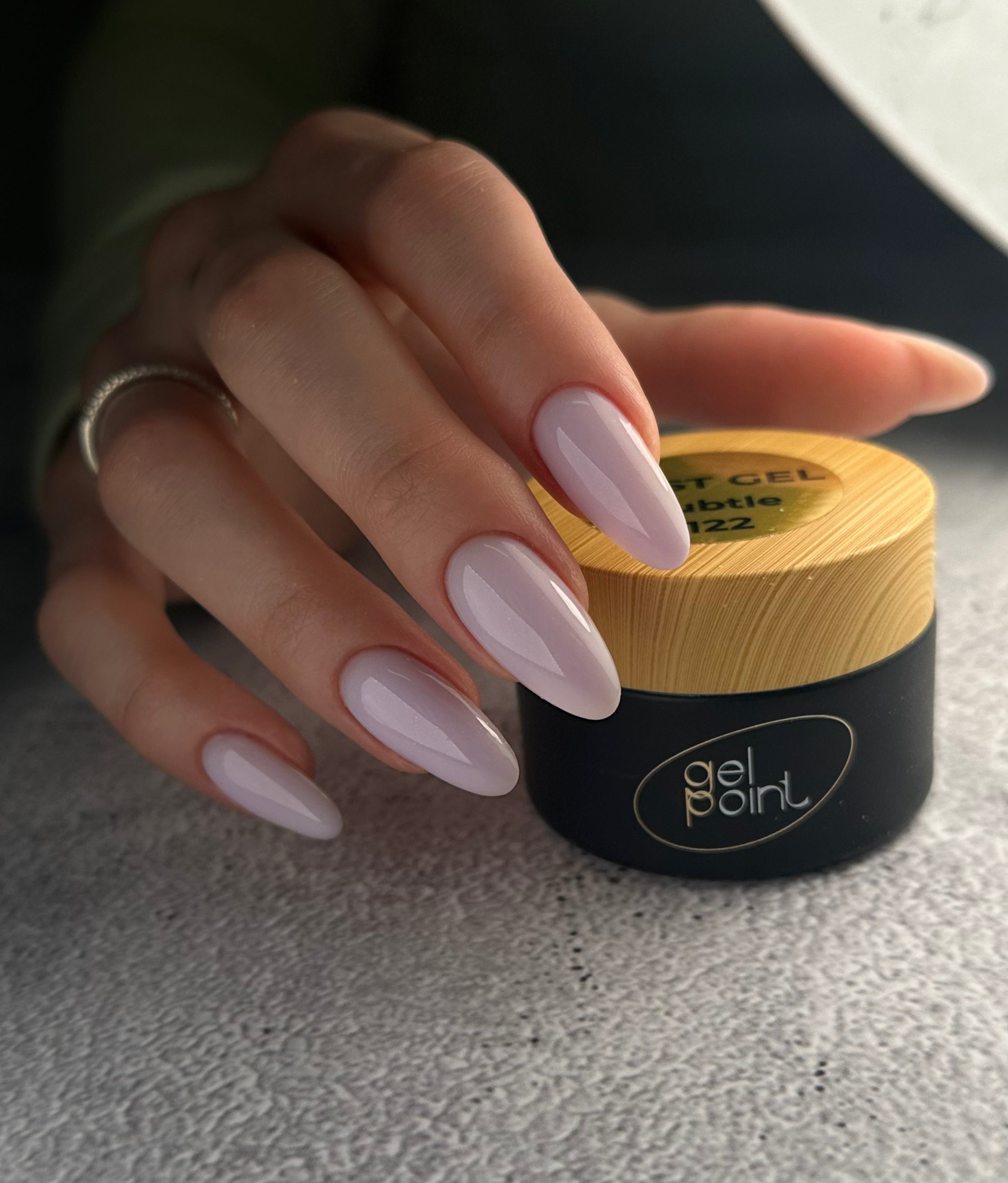 Fast Gel 122 "Subtle" Gel Point Builder Gel, Fast 5 Sec Cure UV/LED Hard Gel for Nail Extension, liquid, Strong Self-Leveling, No Lifting, No Cracks,