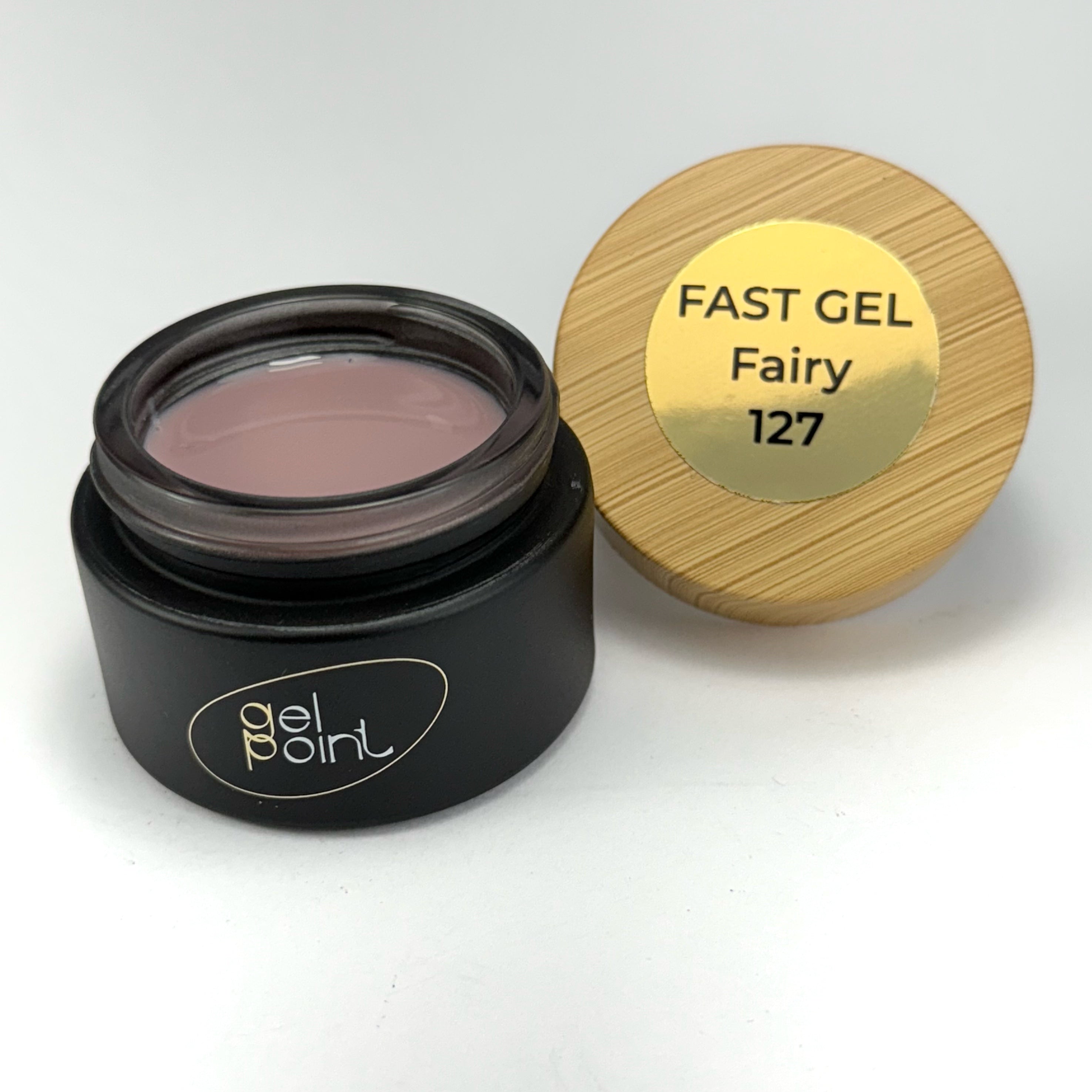 Fast Gel 127 "Fairy" Gel Point Builder Gel, Fast 5 Sec Cure UV/LED Hard Gel for Nail Extension, liquid, Strong Self-Leveling, No Lifting, No Cracks,