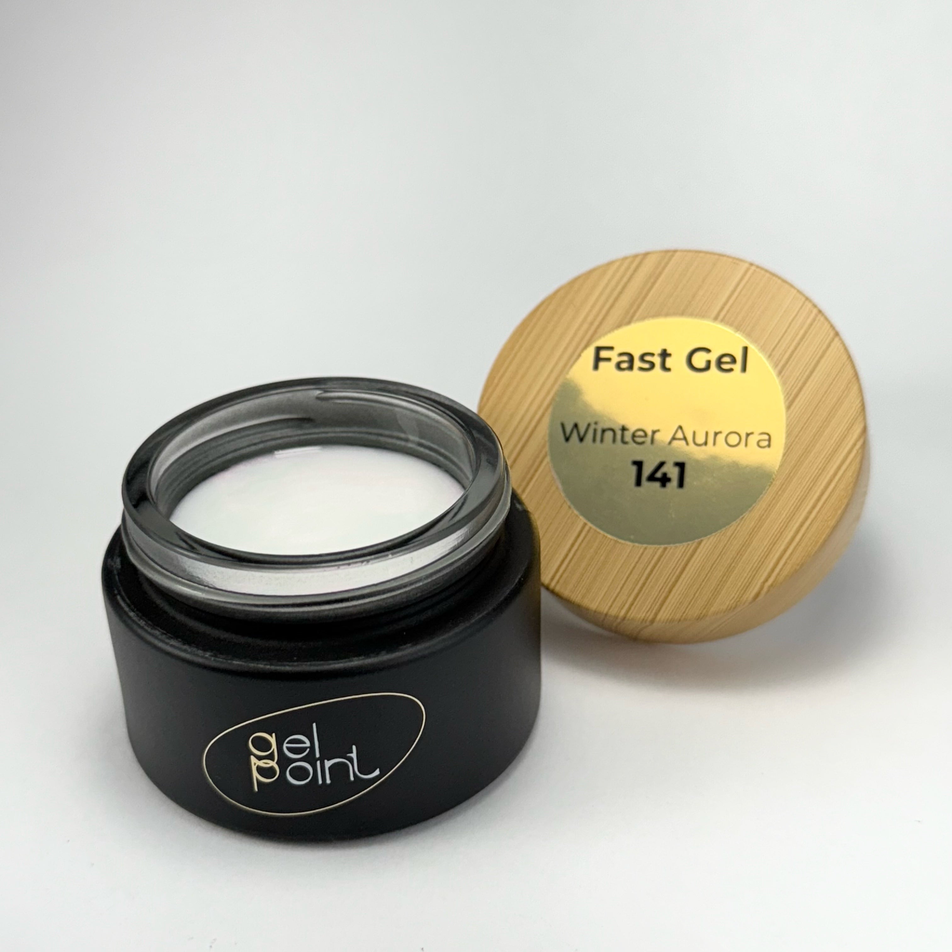 Fast Gel 141 "Winter aurora" Gel Point Builder Gel, Fast 5 Sec Cure UV/LED Hard Gel for Nail Extension, liquid, Strong Self-Leveling, No Lifting, No Cracks,