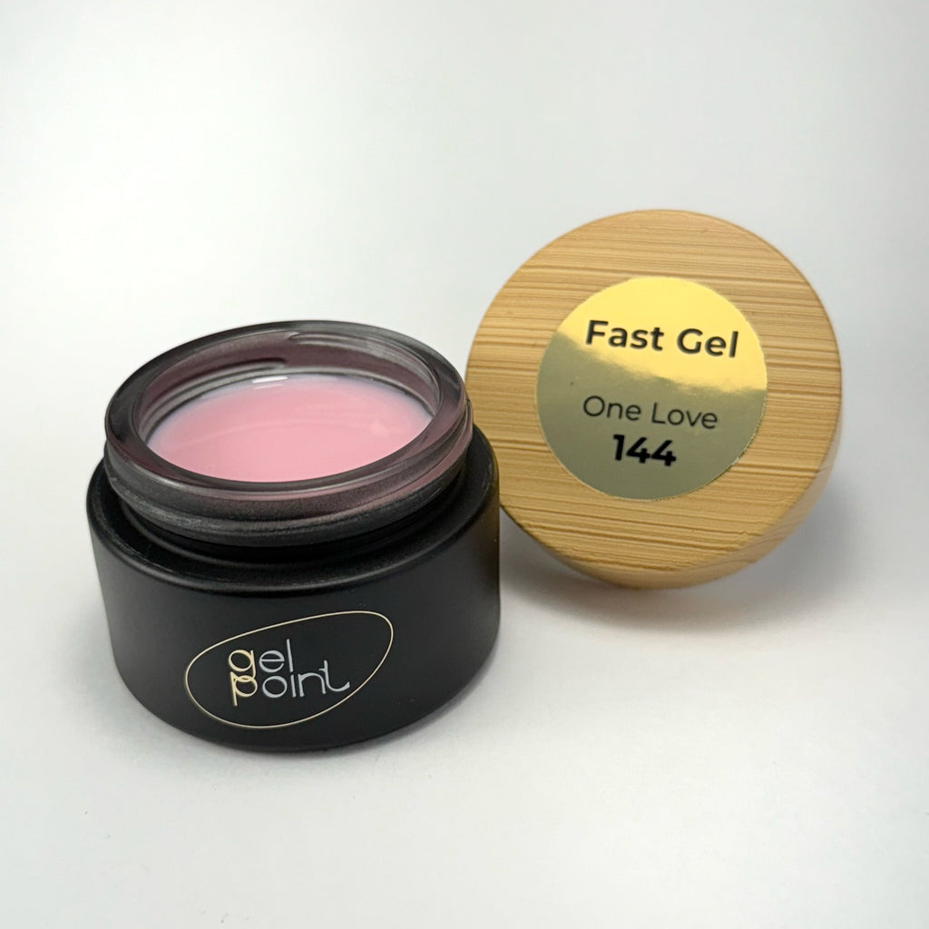 Fast Gel 144 "One love" Gel Point Builder Gel, Fast 5 Sec Cure UV/LED Hard Gel for Nail Extension, liquid, Strong Self-Leveling, No Lifting, No Cracks,