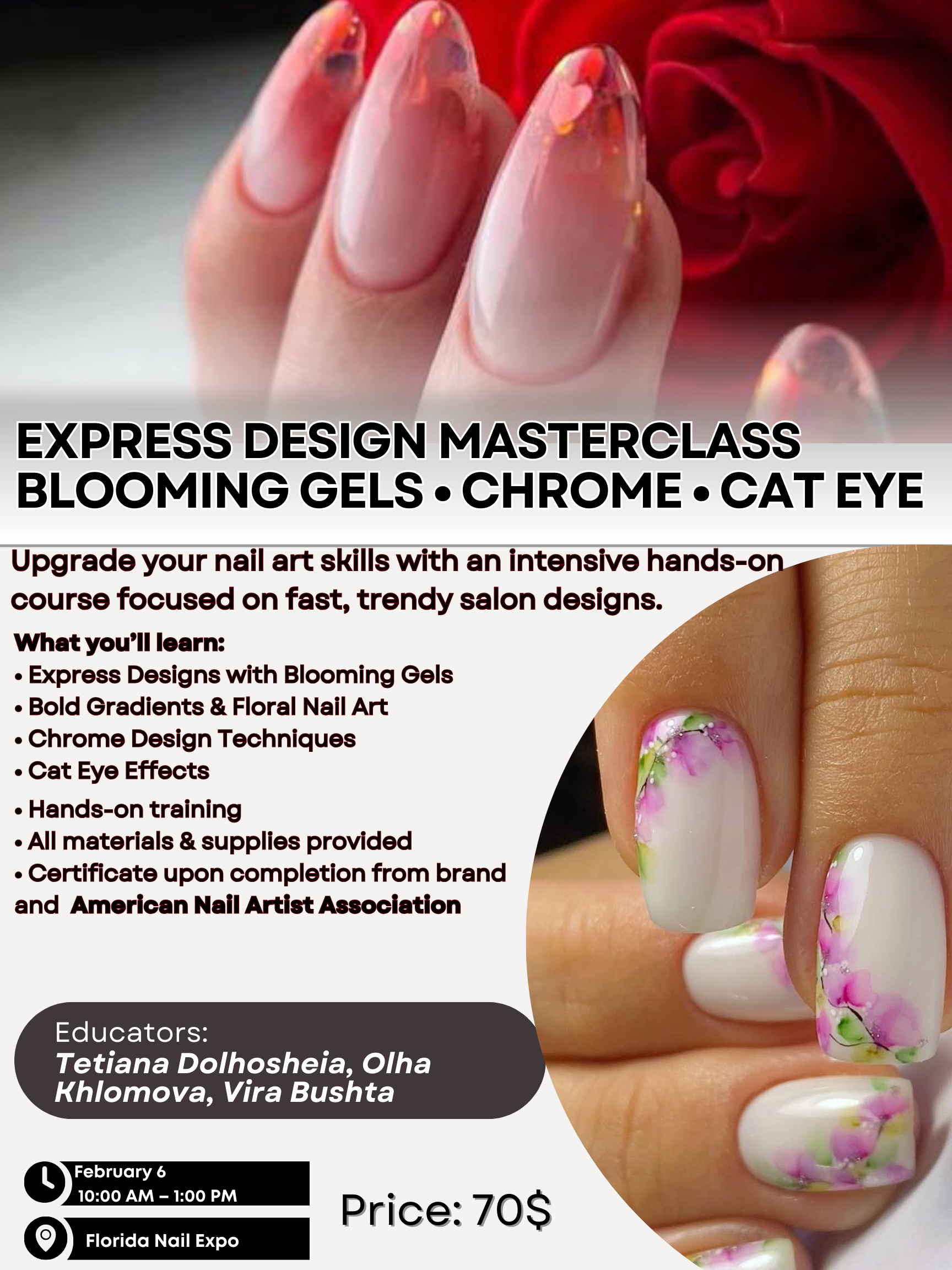 Nail Training Class | Express Design Masterclass -  Florida Nail Expo (Feb 6, 10:00-1:00pm)